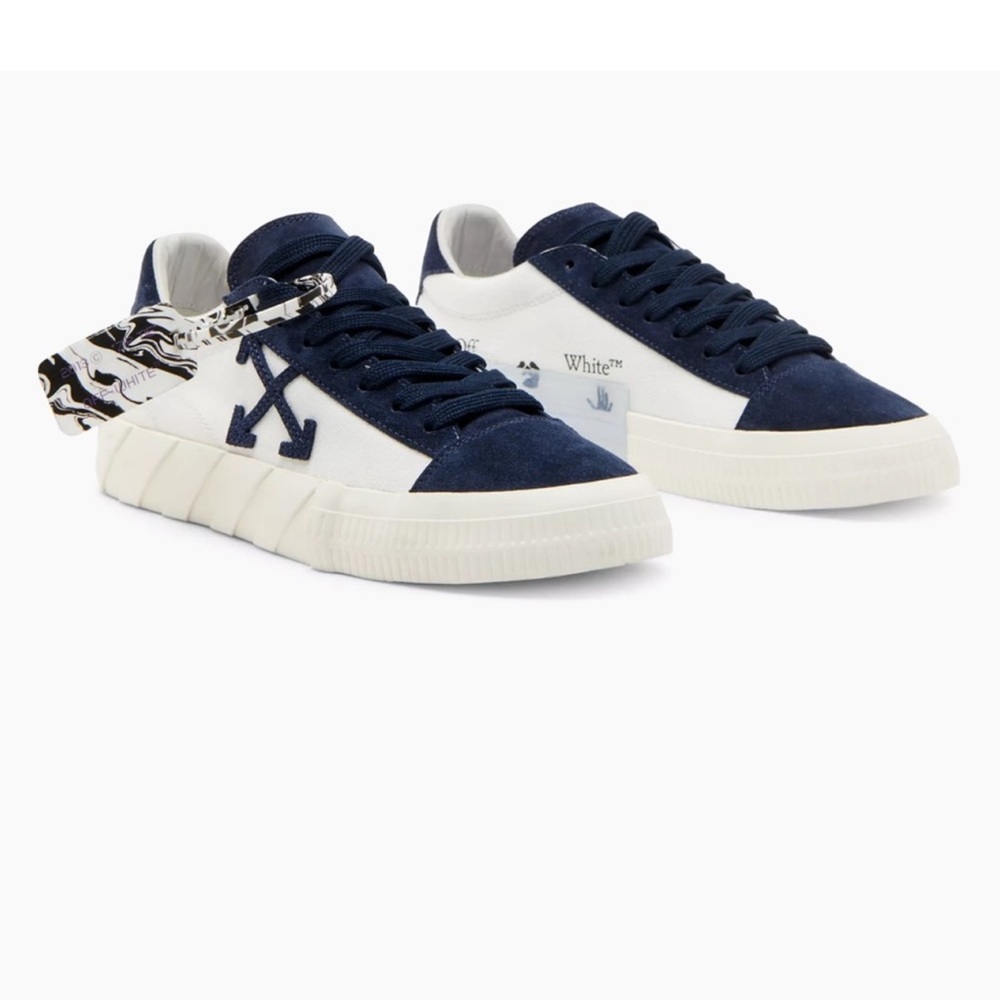Off-White Vulc Sneaker 'White Navy Blue (40)